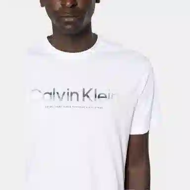 Calvin Klein Logo Print Crewneck T-Shirt White