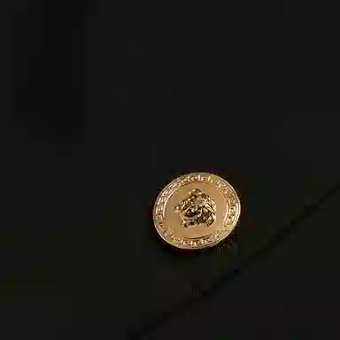 Versace Medusa Button Knit Dress Black