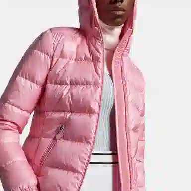 Moncler SS23 Solid Hooded Down Jacket Rose Pink