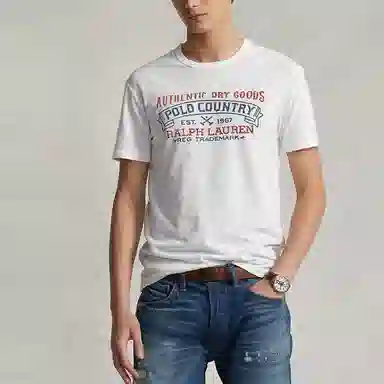 Polo Ralph Lauren SS23 Letter Print Tee White