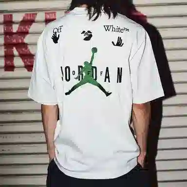 Jordan x OFF-WHITE Logo Embroidered T-Shirt