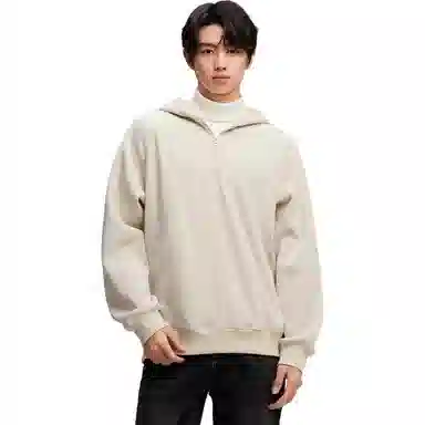 森马 梅花系列 纯色百搭肌理感加绒连帽长袖针织衫 男款