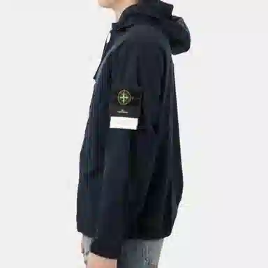 Stone Island Navy Hooded Zip Jacket