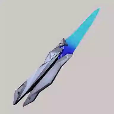 碧蓝水岸 渐变蓝 粉蝴蝶甩刀 其他静态模型