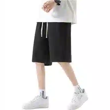 双星八特 潮牌百搭短裤休闲宽松直筒运动裤子牛仔短裤 男女同款