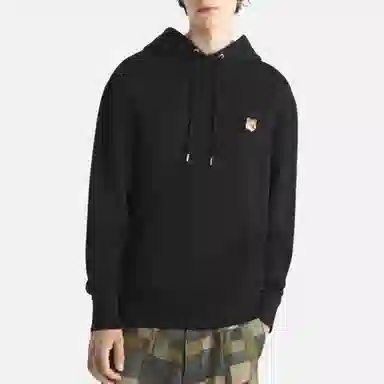 Maison Kitsune Logo Hoodie Black