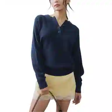 Abercrombie & Fitch Soft Knit Long Sleeve Navy