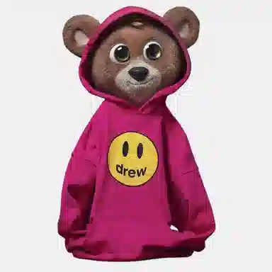 Drew House Mascot Hoodie Magenta Logo