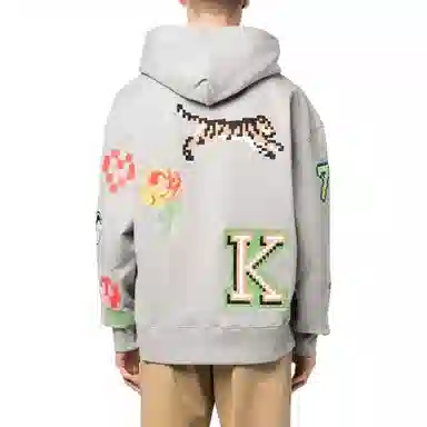 KENZO x Nigo Pixel Tiger Hoodie Pearl Grey