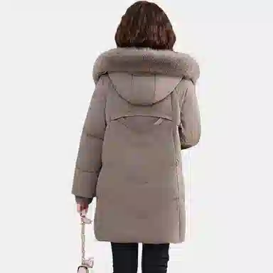 雅鹿 百搭时尚潮流长袖毛领羽绒服 女款