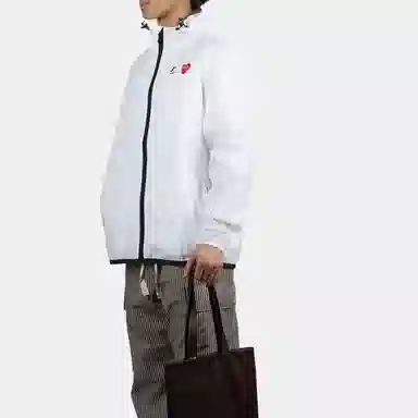 CDG Play x K-Way Zip Jacket White