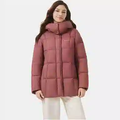 坦博尔 保暖可脱卸帽百搭通勤面包服羽绒服 女款