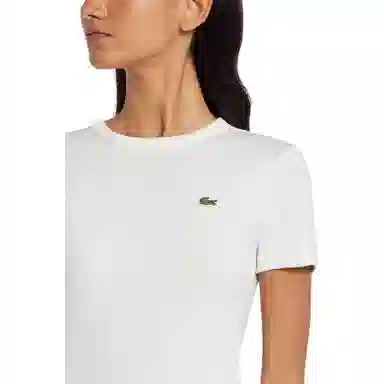 Lacoste Embroidered Crew Neck T-Shirt White