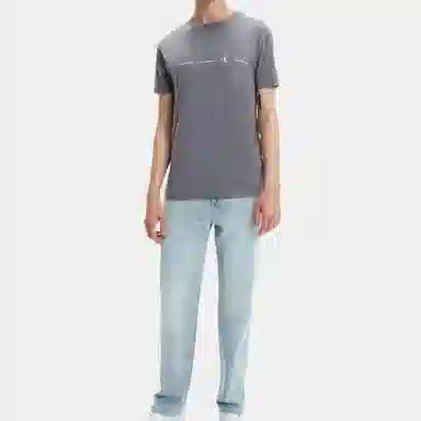 Calvin Klein Logo Print T-Shirt Grey