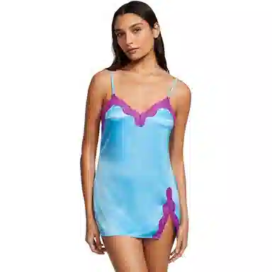 Victoria's Secret Tease Satin Lace-Trim Mini Slip V