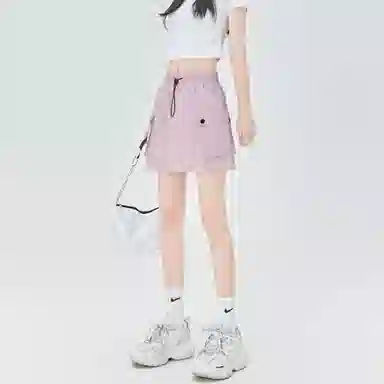 欧迪芬 高腰抽绳显瘦百搭半身裙工装短裙 女款