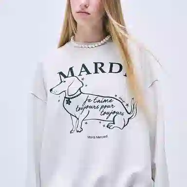 MARDI MERCREDI FW24 SWINGTHETAILDDANJIFLOWER CHOKER-OATMEAL BLACK