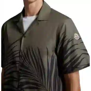 Moncler Tropical Print Short Sleeve Shirt