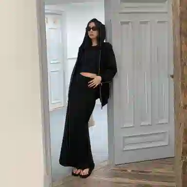 周淼 时尚舒适简约百搭休闲长裙 女款