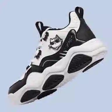 乔丹 防滑耐磨 中帮 板鞋 女款 白黑