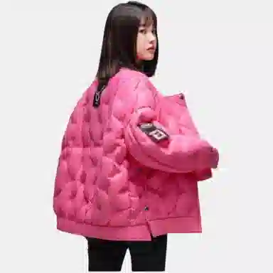 鸭鸭 立领保暖宽松长袖羽绒服 女款