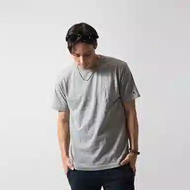 Champion Logo T-Shirt Light Grey