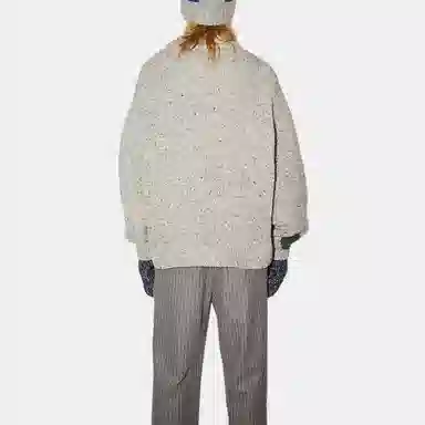 Acne Studios FW21 Polka Dot Wool Sweater Gray