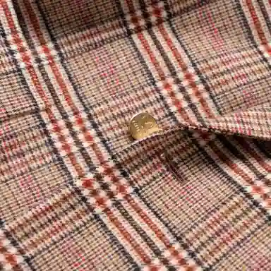 Gucci x adidas Logo Check Double-Breasted Blazer Beige