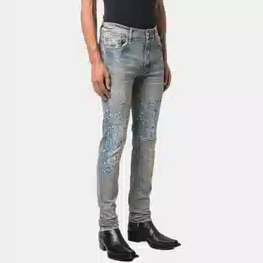AMIRI 22 Distressed Jeans Blue