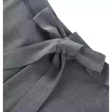 太平鸟 时尚简约绑带休闲短裙 灰色