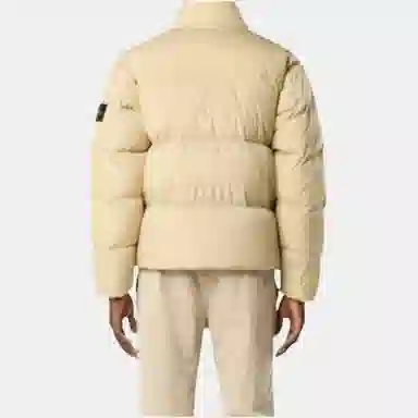 Stone Island Long Sleeve Zipper Pocket Down Jacket Desert