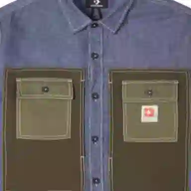 Converse Woven Shirt Jacket Light Blue