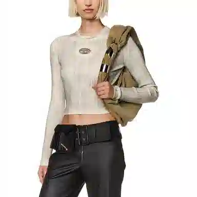 Diesel Oval Logo Long Sleeve Tee