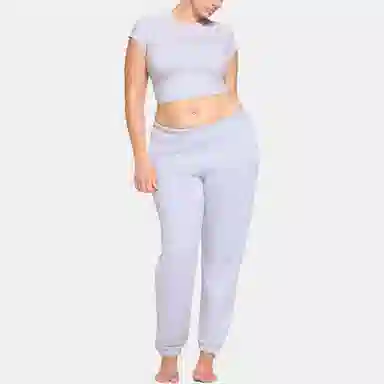 SKIMS NEW VINTAGE CROPPED RAGLAN T-SHIRT T PERIWINKLE