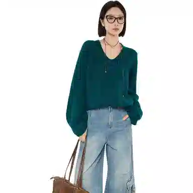 美洋 羊绒羊毛元宝针毛衣 女款