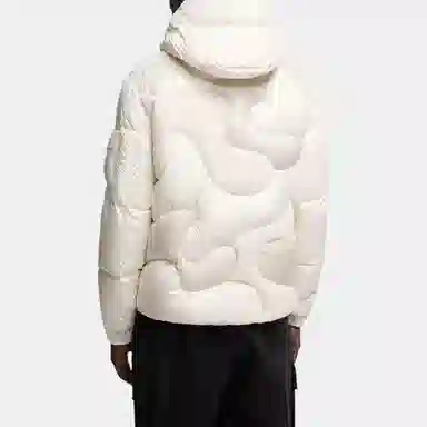 Moncler Candes Hooded Teddy Intarsia Short Down Jacket
