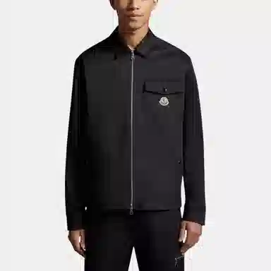 Moncler Gabardine Zip-Up Shirt