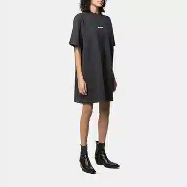 Acne Studios FW21 Logo T-Shirt Dress Black