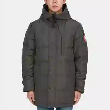 Canada Goose FW22 Logo Hooded Down Jacket Grey