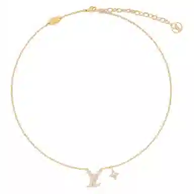 Louis Vuitton LV Pendant Necklace Gold