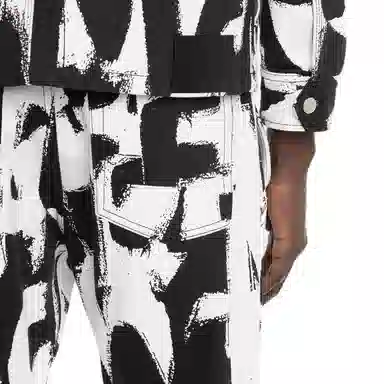 Alexander McQueen SS22 Graffiti Cargo Jeans