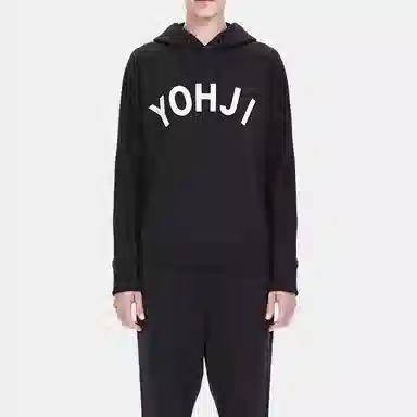 Y-3 YOHJI Logo Hoodie Black
