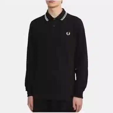 Fred Perry Long Sleeve Polo Black