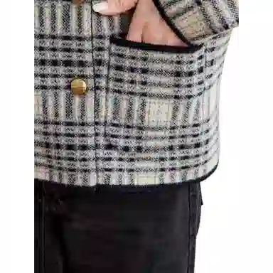 曲韩 格子通勤休闲夹克外套 女款