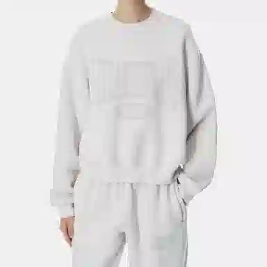 Alexander Wang SS25 Distressed Logo Sweatshirt Off-White