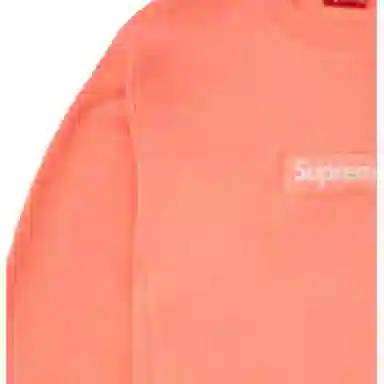 Supreme FW18 Box Logo Crewneck Fluorescent Pink