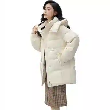 鸭鸭 纯色气质时尚高级感保暖羽绒服 女款