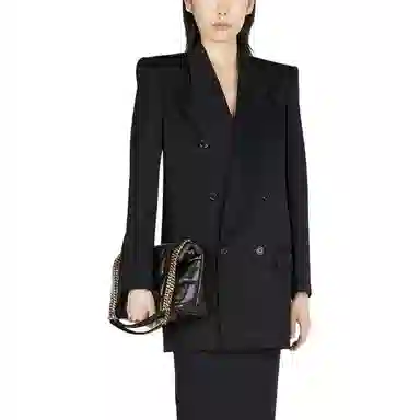 Saint Laurent SS23 Double-Breasted Jacket Black