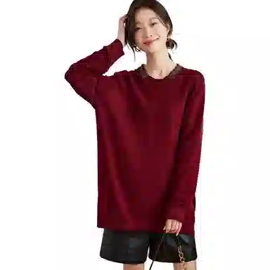 曲韩 长袖通勤休闲毛衣 女款