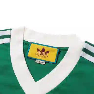 Gucci x adidas Originals V-Neck Green Tee